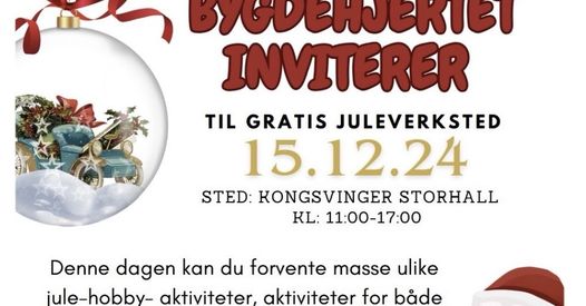 Juleverksted 15.12 kl 11-17
